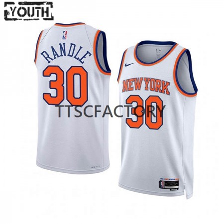 Maillot Basket New York Knicks Julius Randle 30 Nike 2022-23 Association Edition Blanc Swingman - Enfant